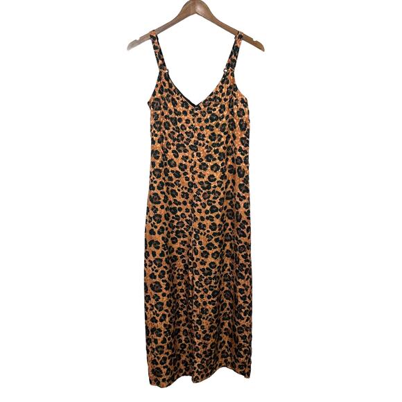 Gianni Bini Danielle Leopard Print Tank Strap Cropped Wide Leg Jumpsuit - Picture 4 of 13